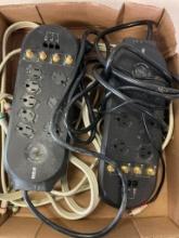 Group of Power Strips and RCA Cables