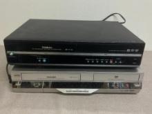 Group of 2 Toshiba VCRs