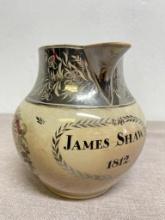 Antique English Transfer Pearlware "Farmers Arms" Batter Jug