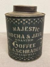 Vintage C.A. Schrader Coffee Tin (Indianapolis)