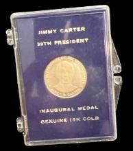 Jimmy Carter Inaugural Medal in 10K Gold