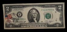 1976 Two Dollar Bill First Day of Issue Stamped