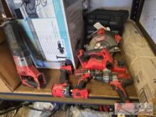 Milwaukee Impacted 2 drills Table saw Sander Salsaw