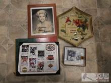 NHL Memorabilia, Autographed Debbie Reynolds Photo, and Decorative Plate