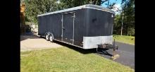 Black US Cargo enclosed car hauler trailer