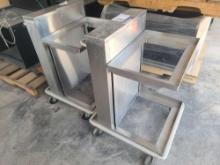 (2) Servolift Eastern Stainless Steel Tray Carts