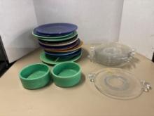 fiesta ware Vintage glass plates