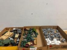 Army men toys and tanks and vehicles