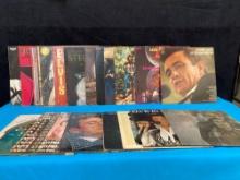 collection of rock and Pop albums includes Elvis Johnny Cash and butterfly, Simon and Garfunkel much