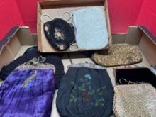 antique and vintage beaded sequin purses a lot of eight