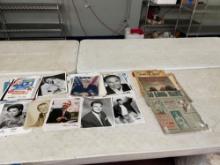 Autographed photos and vintage war sheet music