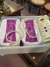 Poise pads and a surge protector