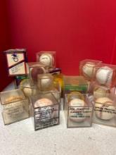 Collection of baseballs autographed