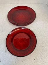 Approximately 35 pieces of Cape Cod Ruby red, plates, and saucers