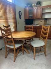5 piece dining set with upholstered seats