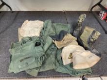 Military clothing and boots US and Vietnam possibly