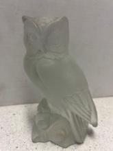 vintage 7 inch Viking glass owl