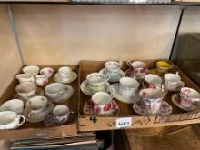 Various English cups and saucers, 20+