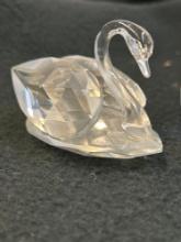2 Swarovski Crystal swan jar
