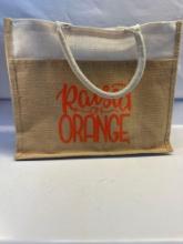 Raised On Orange Canvas Tote Bag with Handles