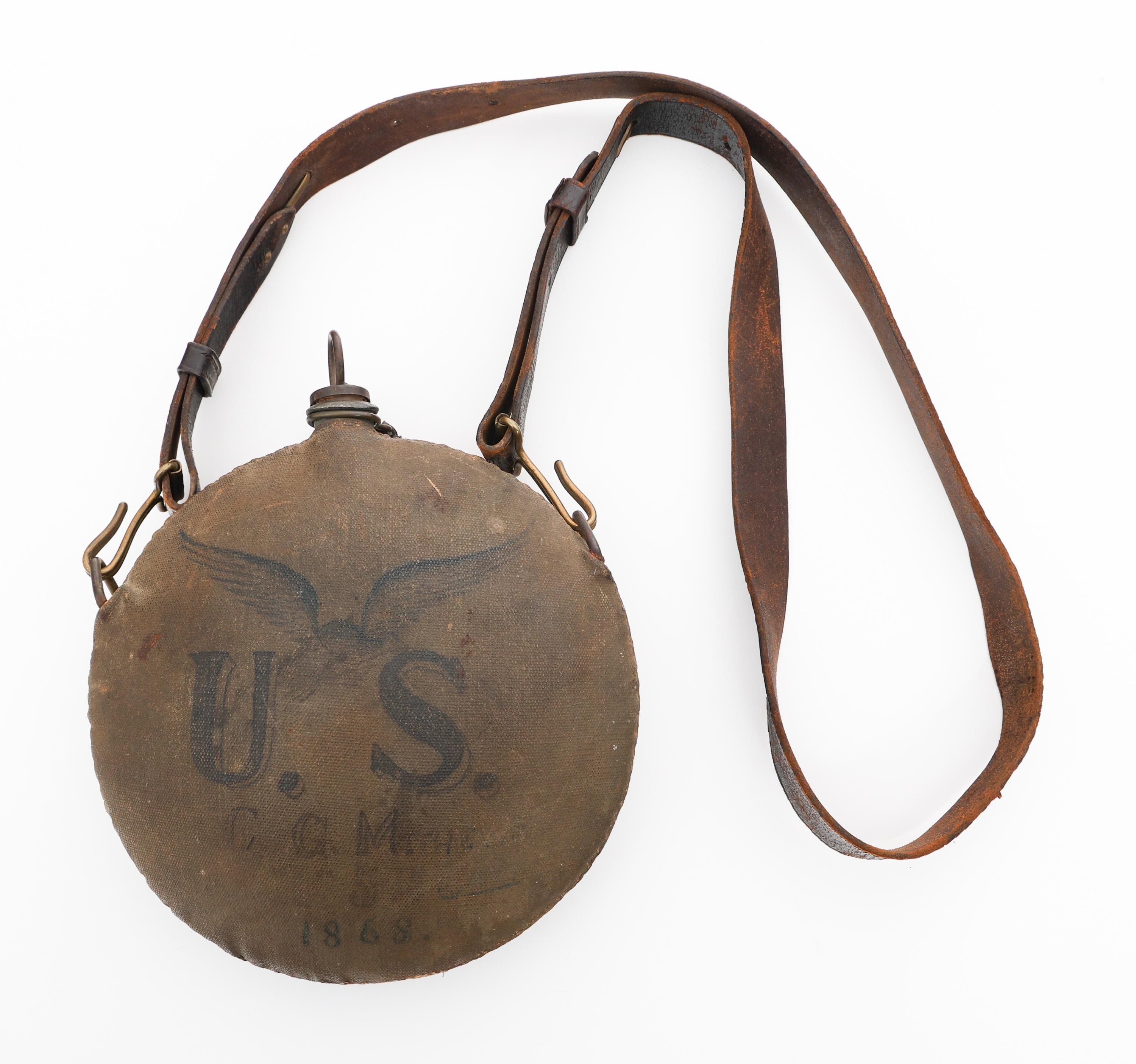 INDIAN WARS US ARMY CANTEEN, HAVERSACK, & SLINGS