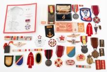 WWII - COLD WAR WORLD MILITARY INSIGNIA & MEDALS