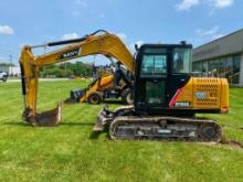 2019 Sany SY 95C Tracked Excavator, 2,309 Hours, 12" Tooth Bucket, Enclosed Cab, Diesel Engine, 8'