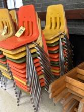 24 plastic stack chairs