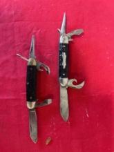 Lot Of Two American Made Knives with Multiple Blades