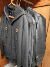 (6) Men's large coats. some leather