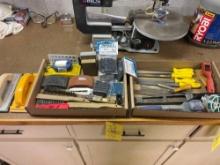 2 Boxes of Files, Brushes, & Woodworking Tools