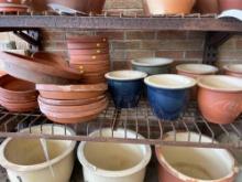 (5) Flower Pots, Assorted Plant Trays
