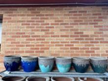 (6) Michael Carr 12.6in Frost Resistant Pots