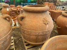 Giant Italian Terra Cotta Ornate Pot