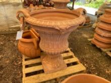 Ornate Italian Terra Cotta Flower Pot
