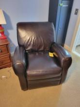 Modern leather style reclining chair