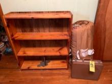 Vintage Heavy Duty Coleman Sleeping Bag, handgun Case, book shelf