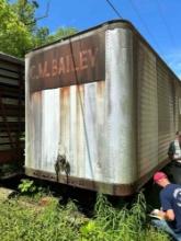 Clark 42 ft approx alum skin storage box semi trailer