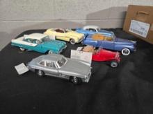 6 Franklin Mint Diecast Cars