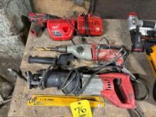 Milwaukee Corded Sawzall and Drill - Milwaukee Drill and Battery Chargers