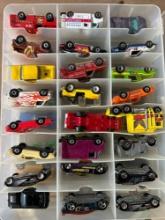 doubled sided case with assorted cars