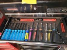 Drawer of nut drivers and wrenches