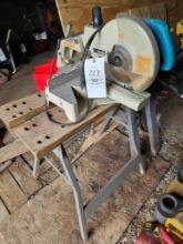 Makita power miter saw on stand