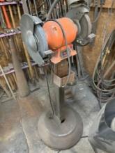 double shaft grinder with pedestal base