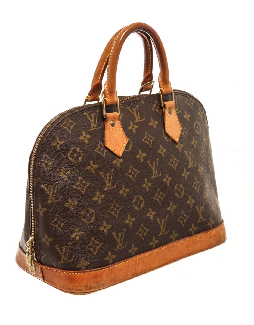 Louis Vuitton Brown Canvas Alma Handbag