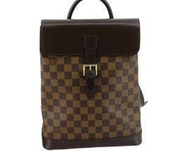Louis Vuitton Damier Ebene Canvas Leather Soho Backpack