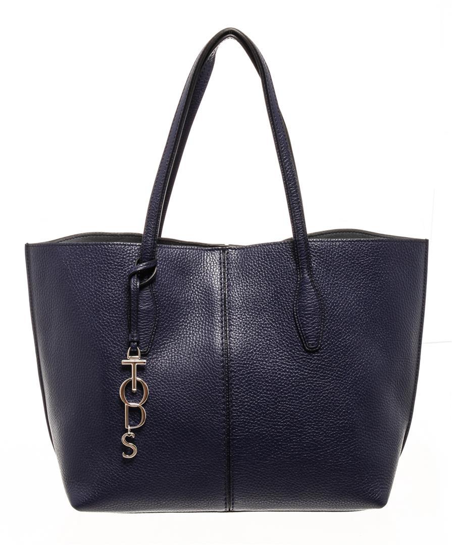 Tod's Blue Leather Joy Medium Tote Bag