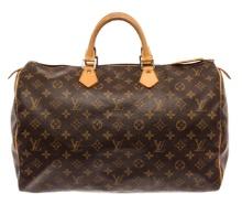 Louis Vuitton Brown Monogram Canvas Speedy 40 Satchel Bag