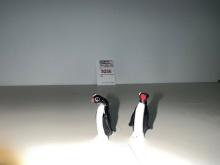 2 Tiny Hand Blown Glass Penguin Figurines Collectibles Handmade Miniature Birds