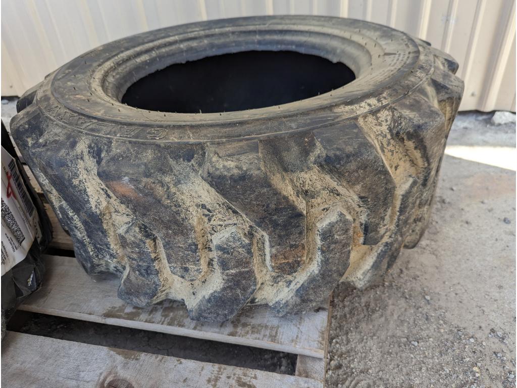 4 NEW Road Crew SKS-1 Skid Steer Tires, 1 Used Tire, 10-16.5